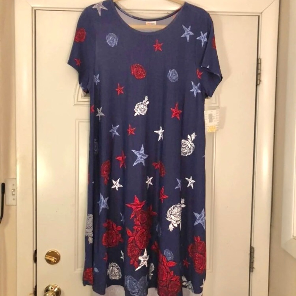LuLaRoe carly 3x americana 4th july rose